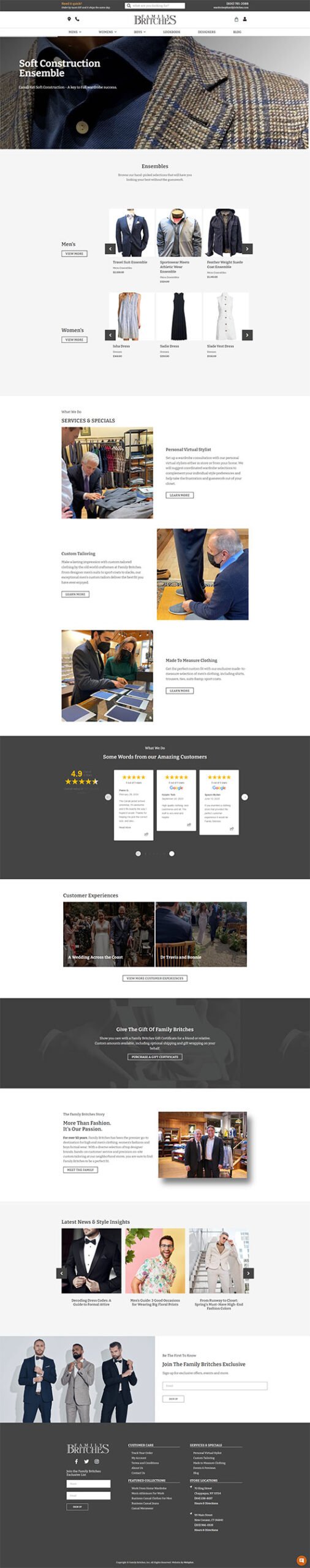 clothing store website project